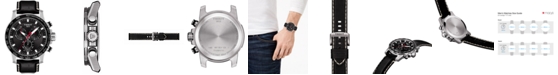 Tissot Men's Swiss Chronograph Supersport T-Sport Black Leather Strap Watch 46mm
